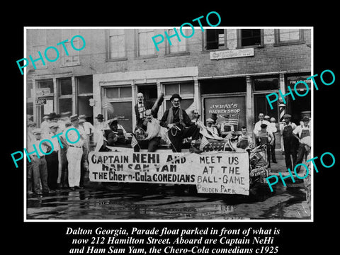 OLD LARGE HISTORIC PHOTO OF DALTON GEORGIA, VIEW OF THE COMEDIANS PARADE c1925