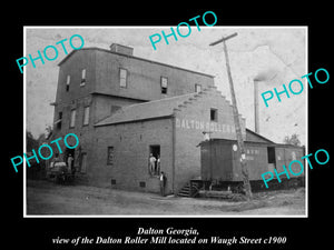 OLD LARGE HISTORIC PHOTO OF DALTON GEORGIA, VIEW OF THE ROLLER MILL c1900