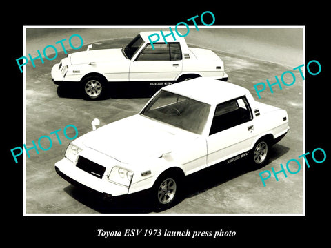 OLD LARGE HISTORIC PHOTO OF 1973 TOYOTA ESV CAR LAUNCH PRESS PHOTO 2