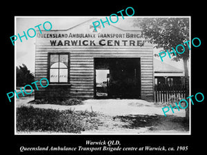 OLD LARGE HISTORIC PHOTO OF WARWICK QUEENSLAND, THE QATB BRIGADE STATION 1905