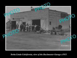 OLD LARGE HISTORIC PHOTO OF YORBA LINDA CALIFORNIA, THE GARAGE & BLACKSMITH 1915