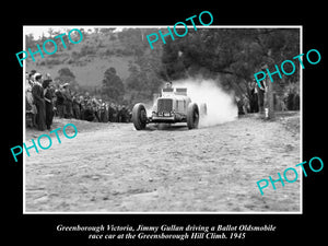 HISTORIC MOTOR RACING PHOTO OF GREENSBOROUGH HILL CLIMB, BALLOT OLDSMOBILE c1945