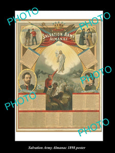 HISTORIC AUSTRALIAN SALVATION ARMY POSTER, WILLIAM BOOTH 1898 ALMANAC