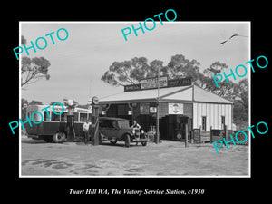 OLD HISTORIC PHOTO OF TUART HILL WEST AUSTRALIA, SHELL OIL PETROL STATION 1930