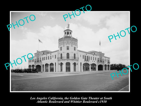 OLD HISTORIC PHOTO OF LOS ANGELES CALIFORNIA, THE GOLDEN GATE THEATER c1930