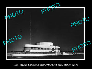 OLD HISTORIC PHOTO OF LOS ANGELES CALIFORNIA, KNX RADIO STATION BUILDING c1940