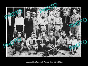 OLD LARGE HISTORIC PHOTO OF HAPEVILLE GEORGIA, THE TOWN BASEBALL TEAM c1913