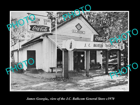 OLD LARGE HISTORIC PHOTO OF JAMES GEORGIA, THE BALKCOM GENERAL STORE c1970