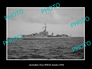 OLD LARGE HISTORIC AUSTRALIAN NAVY PHOTO OF THE HMAS ARUNTA SHIP c1946 ...