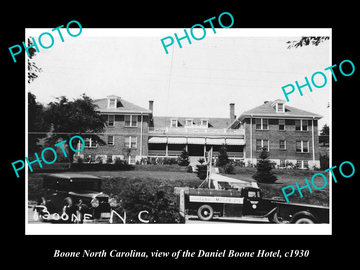 OLD LARGE HISTORIC PHOTO OF BOONE NORTH CAROLINA, THE DANIEL BOONE HOTEL c1930