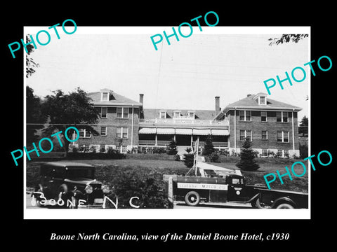 OLD LARGE HISTORIC PHOTO OF BOONE NORTH CAROLINA, THE DANIEL BOONE HOTEL c1930