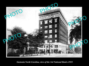 OLD LARGE HISTORIC PHOTO OF GASTONIA NORTH CAROLINA, THE 3rd NATIONAL BANK c1925