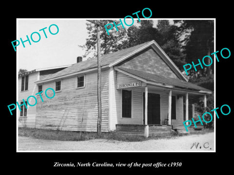 OLD LARGE HISTORIC PHOTO OF ZIRCONIA NORTH CAROLINA, THE TOWN POST OFFICE c1950