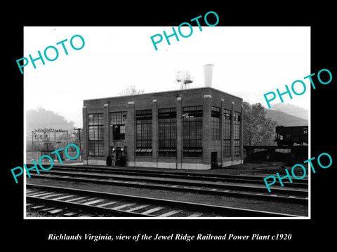 OLD LARGE HISTORIC PHOTO OF RICHLANDS VIRGINIA, THE RAILROAD POWER PLANT c1920