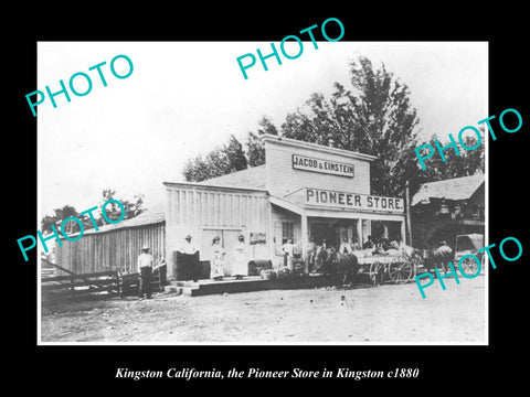 OLD LARGE HISTORIC PHOTO OF KINGSTON CALIFORNIA, VIEW OF THE PIONEER STORE c1908