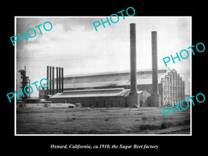 OLD LARGE HISTORIC PHOTO OXNARD CALIFORNIA, THE SUGAR BEET FACTORY c1910