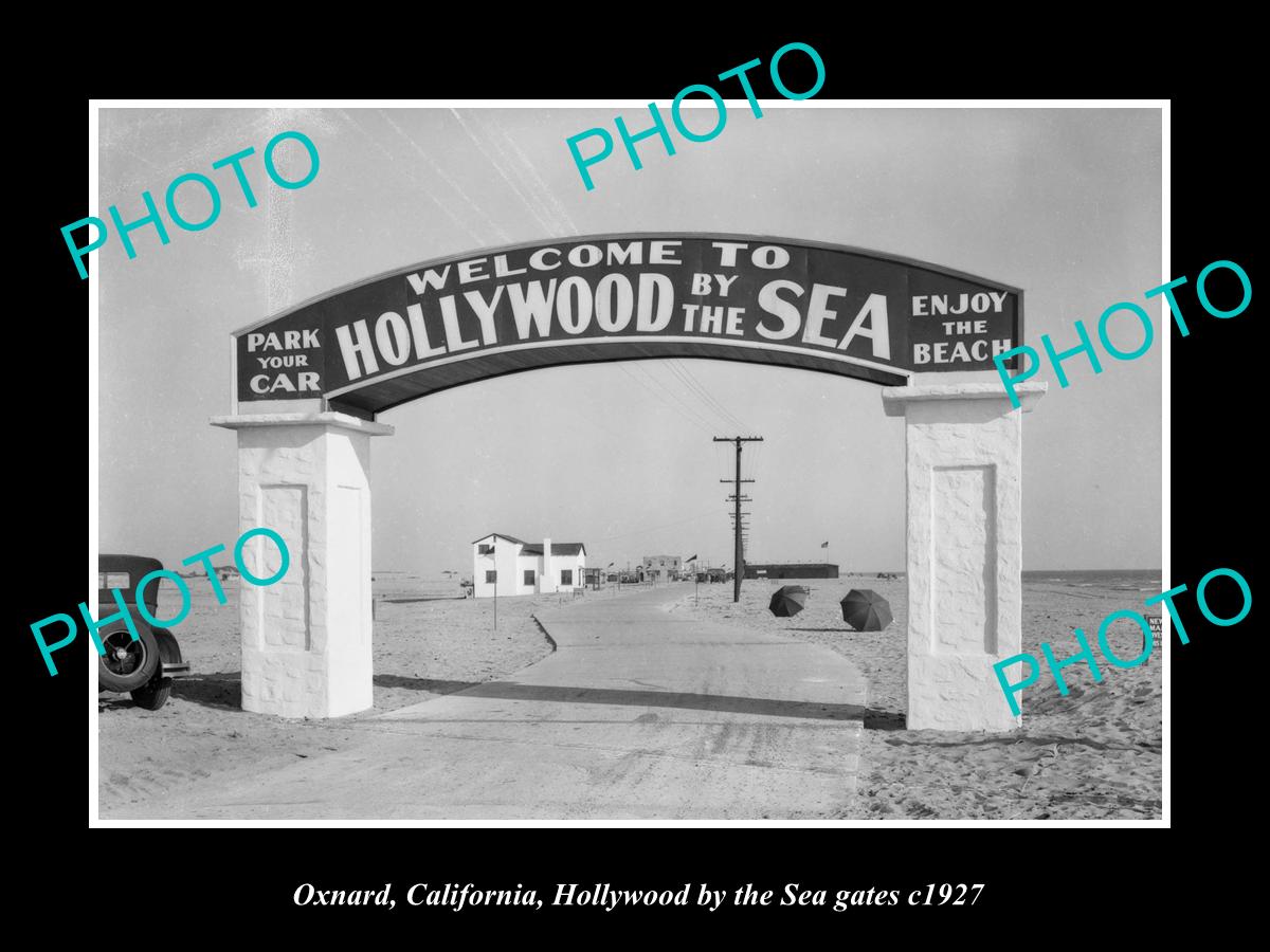 OLD LARGE HISTORIC PHOTO OXNARD CALIFORNIA, THE HOLLYWOOD BY THE SEA c1927