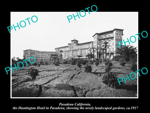 OLD LARGE HISTORIC PHOTO PASADENA CALIFORNIA, VIEW OF THE HUNTINGTON HOTEL c1917