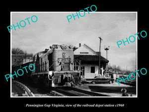 OLD LARGE HISTORIC PHOTO OF PENNINGTON GAP PENNSYLVANIA THE RAILROAD DEPOT c1960