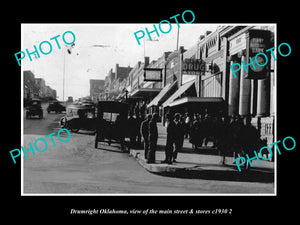 OLD LARGE HISTORIC PHOTO OF DRUMRIGHT OKLAHOMA, THE MAIN STREET & STORES c1930 3