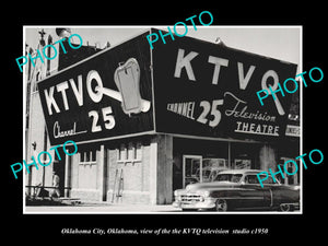 OLD LARGE HISTORIC PHOTO OF OKLAHOMA CITY, THE KTVQ TELEVISION STATION c1950