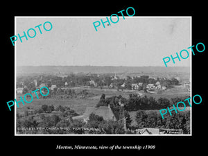 OLD LARGE HISTORIC PHOTO OF MORTON MINNESOTA, VIEW OF THE TOWNSHIP c1900