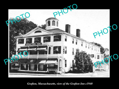 OLD LARGE HISTORIC PHOTO OF GRAFTON MASSACHUSETTS, THE GRAFTON INN HOTEL c1940