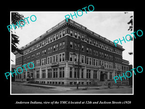 OLD LARGE HISTORIC PHOTO OF ANDERSON INDIANA, THE YMCA BUILDING c1920