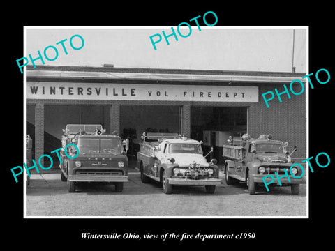 OLD LARGE HISTORIC PHOTO OF WINTERSVILLE IDAHO, THE FIRE DEPARTMENT STATION 1950