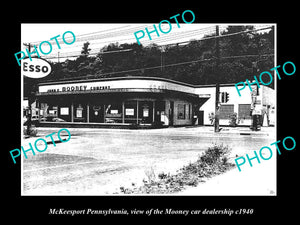 OLD LARGE HISTORIC PHOTO OF McKEESPORT PENNSYLVANIA, THE MOONEY CAR YARD c1940