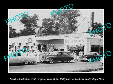 OLD HISTORIC PHOTO OF SOUTH CHARLESTON WEST VIRGINIA, THE PACKARD CAR STORE 1950