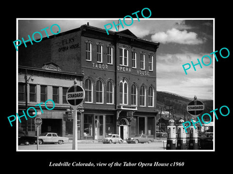 OLD LARGE HISTORIC PHOTO OF LEADVILLE COLORADO, THE TABOR OPERA HOUSE c1960