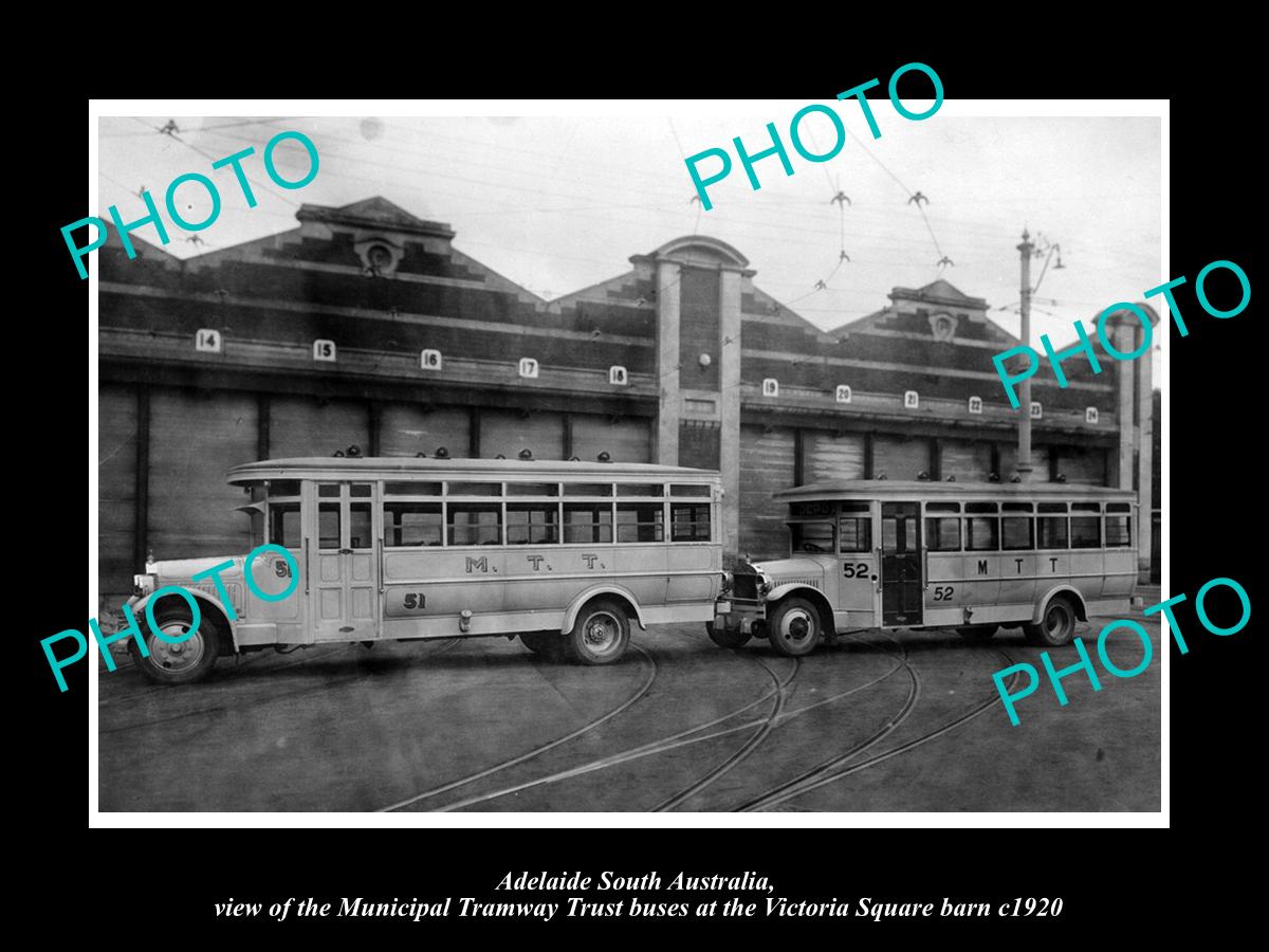 OLD HISTORIC PHOTO OF ADELAIDE SOUTH AUSTRALIA, MTT VICTORIA SQUARE BARN c1920