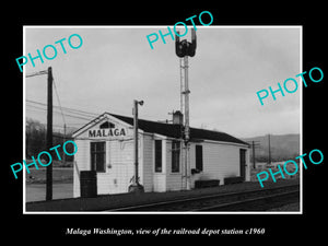 OLD LARGE HISTORIC PHOTO OF MAGALA WASHINGTON, THE RAILROAD DEPOT STATION c1960