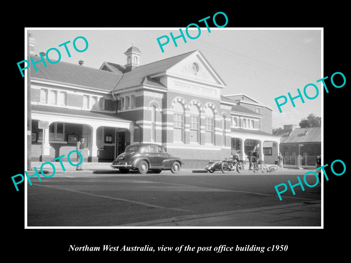 OLD LARGE HISTORIC PHOTO OF NORTHAM WEST AUSTRALIA, VIEW OF THE POST OFFICE 1950