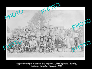 OLD LARGE HISTORIC PHOTO AUGUSTA GEORGIA, WWI GEORGIA NATIONAL GUARD c1915