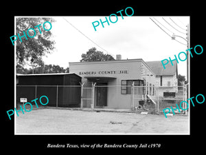 OLD LARGE HISTORIC PHOTO OF BANDERA TEXAS, THE BANDERA COUNTY JAIL c1970