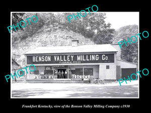 OLD LARGE HISTORIC PHOTO OF FRANKFORT KENTUCKY, THE BENSON VALLY MILL Co c1930