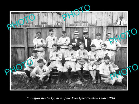 OLD LARGE HISTORIC PHOTO OF FRANKFORT KENTUCKY, THE BASEBALL CLUB TEAM c1910