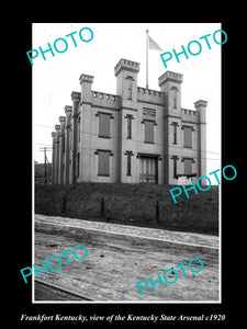 OLD LARGE HISTORIC PHOTO OF FRANKFORT KENTUCKY, THE STATE ARSENAL BUILDING c1920