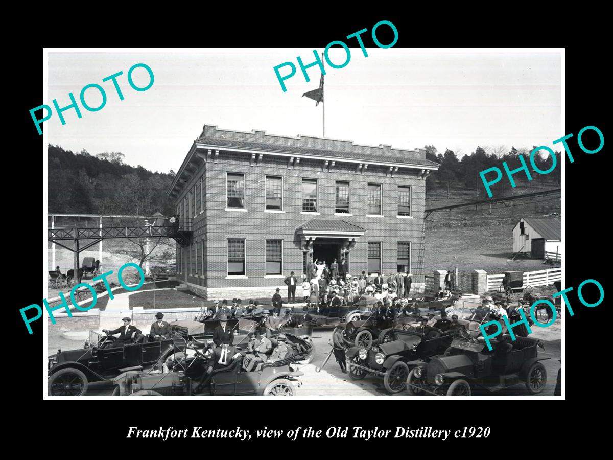 OLD LARGE HISTORIC PHOTO OF FRANKFORT KENTUCKY, THE OLD TAYLOR DISTILLERY c1920