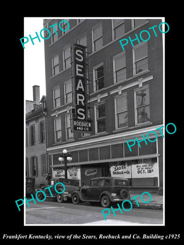 OLD LARGE HISTORIC PHOTO OF FRANKFORT KENTUCKY, THE SEARS & ROEBUCK STORE c1925