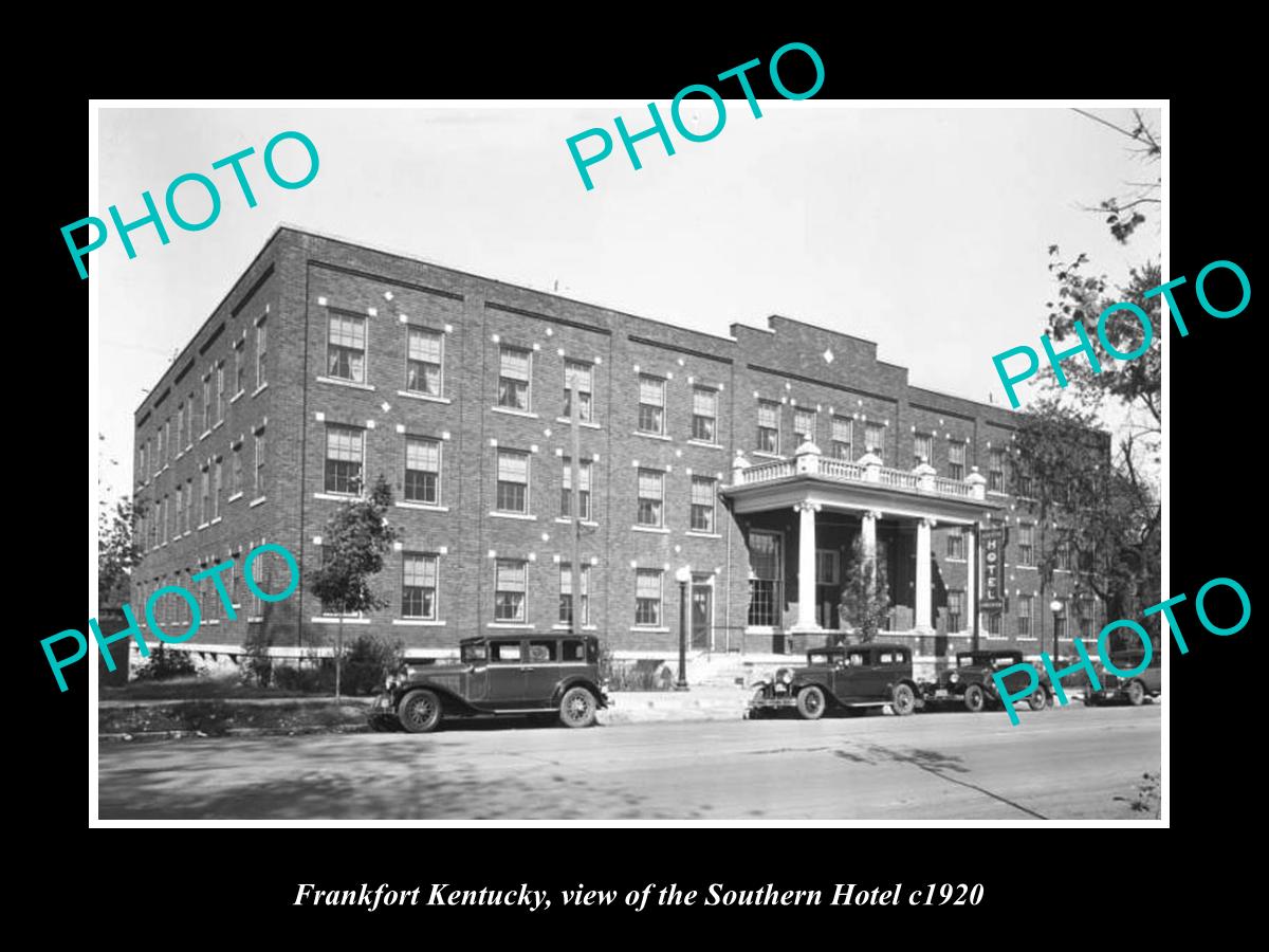 OLD LARGE HISTORIC PHOTO OF FRANKFORT KENTUCKY, VIEW OF THE SOUTHERN HOTEL c1920