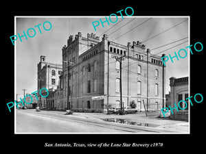 OLD LARGE HISTORIC PHOTO OF SAN ANTONIO TEXAS, THE LONE STAR BREWERY c1970