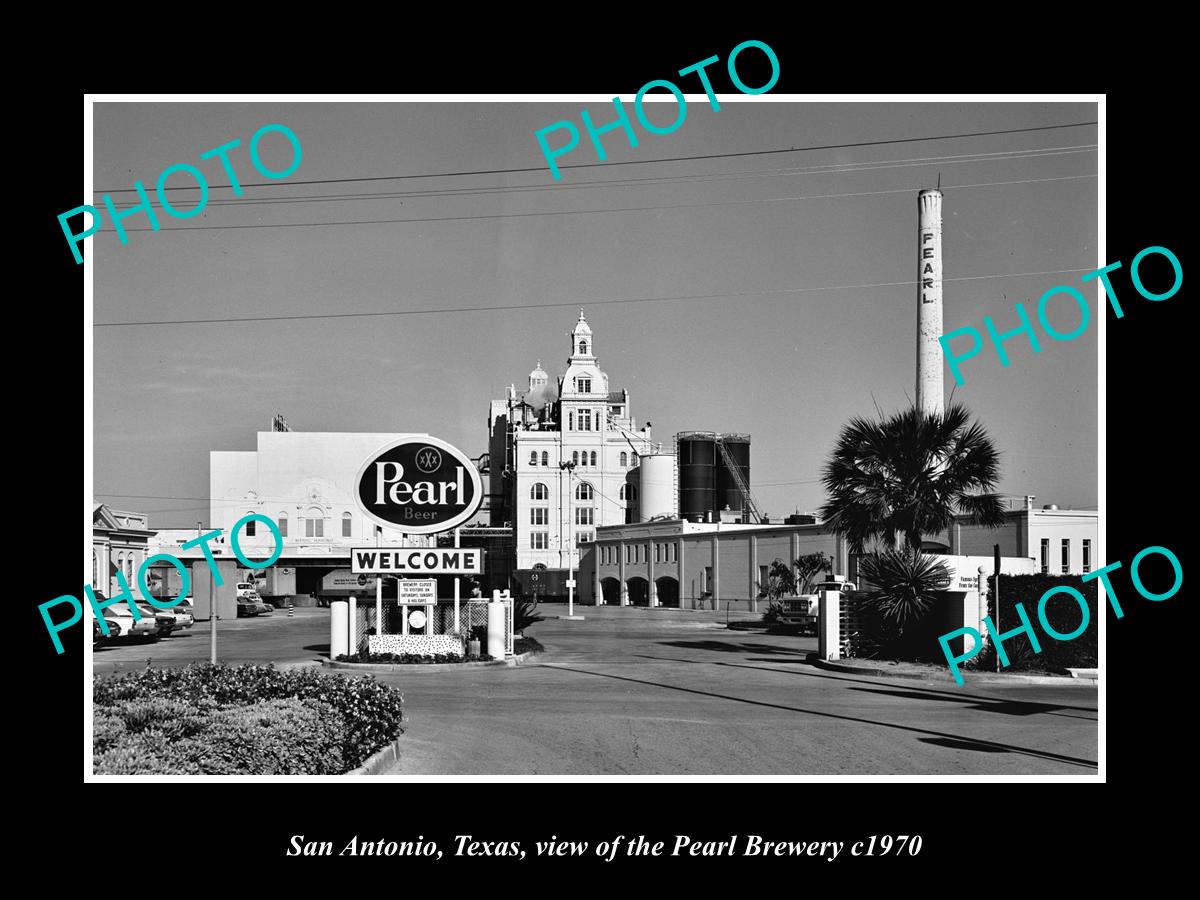 OLD LARGE HISTORIC PHOTO OF SAN ANTONIO TEXAS, THE PEARL BEER BREWERY c1970