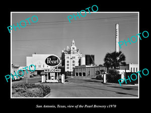 OLD LARGE HISTORIC PHOTO OF SAN ANTONIO TEXAS, THE PEARL BEER BREWERY c1970