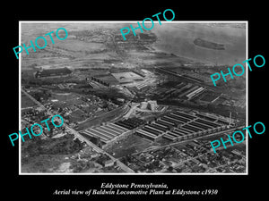 OLD LARGE HISTORIC PHOTO OF EDDYSTONE PENNSYLVANIA, THE LOCOMOTIVE PLANT c1930