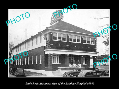 OLD LARGE HISTORIC PHOTO OF LITTLE ROCK ARKANSAS, THE BRINKLEY HOSPITAL c1940