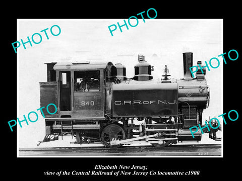 OLD HISTORIC PHOTO OF ELIZABETH NEW JERSEY, THE CENTRAL RAILROAD Co TRAIN c1900