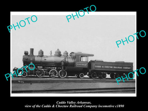 OLD HISTORIC PHOTO OF CADDO VALLEY ARKANSAS, CADDO & CHOCTAW RAILROAD Co c1890